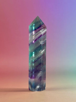 RAINBOW FLUORITE TOWER - EXCLUSIVE QUALITY (3) The Crystal Avenues 