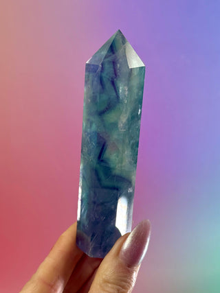 RAINBOW FLUORITE TOWER - EXCLUSIVE QUALITY (4) The Crystal Avenues 