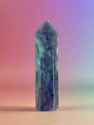 RAINBOW FLUORITE TOWER - EXCLUSIVE QUALITY (4) The Crystal Avenues 