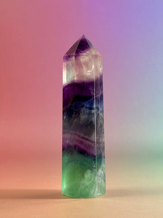 RAINBOW FLUORITE TOWER - EXCLUSIVE QUALITY (5) The Crystal Avenues 