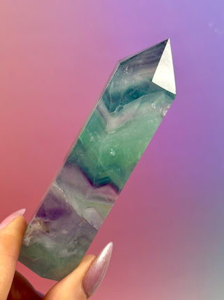 RAINBOW FLUORITE TOWER - EXCLUSIVE QUALITY (8) The Crystal Avenues 