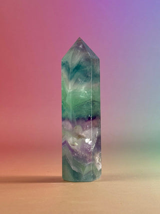 RAINBOW FLUORITE TOWER - EXCLUSIVE QUALITY (8) The Crystal Avenues 