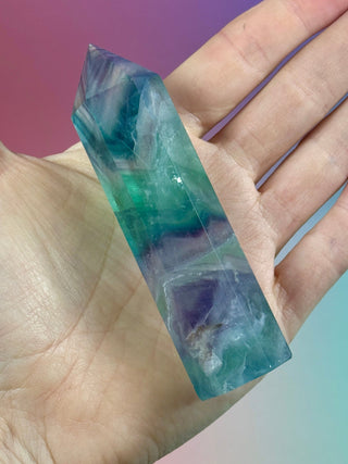 RAINBOW FLUORITE TOWER - EXCLUSIVE QUALITY (8) The Crystal Avenues 