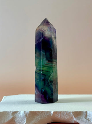 RAINBOW FLUORITE TOWER - EXCLUSIVE QUALITY (E) The Crystal Avenues 