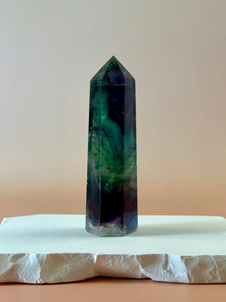 RAINBOW FLUORITE TOWER - EXCLUSIVE QUALITY (K) The Crystal Avenues 