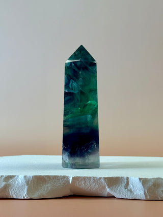 RAINBOW FLUORITE TOWER - EXCLUSIVE QUALITY (L) The Crystal Avenues 