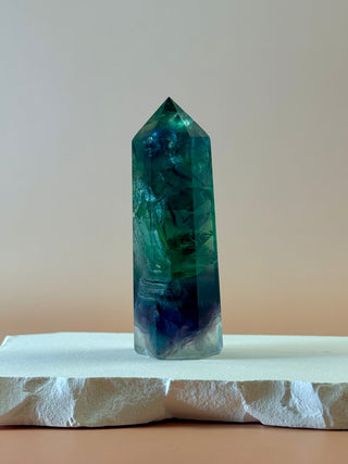 RAINBOW FLUORITE TOWER - EXCLUSIVE QUALITY (L) The Crystal Avenues 