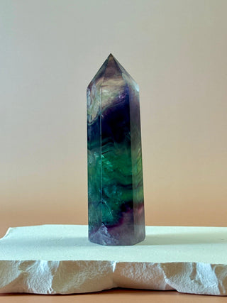 RAINBOW FLUORITE TOWER - EXCLUSIVE QUALITY (M) The Crystal Avenues 