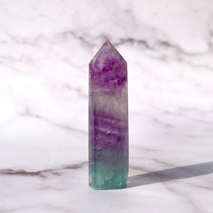 RAINBOW FLUORITE TOWER (G) The Crystal Avenues 