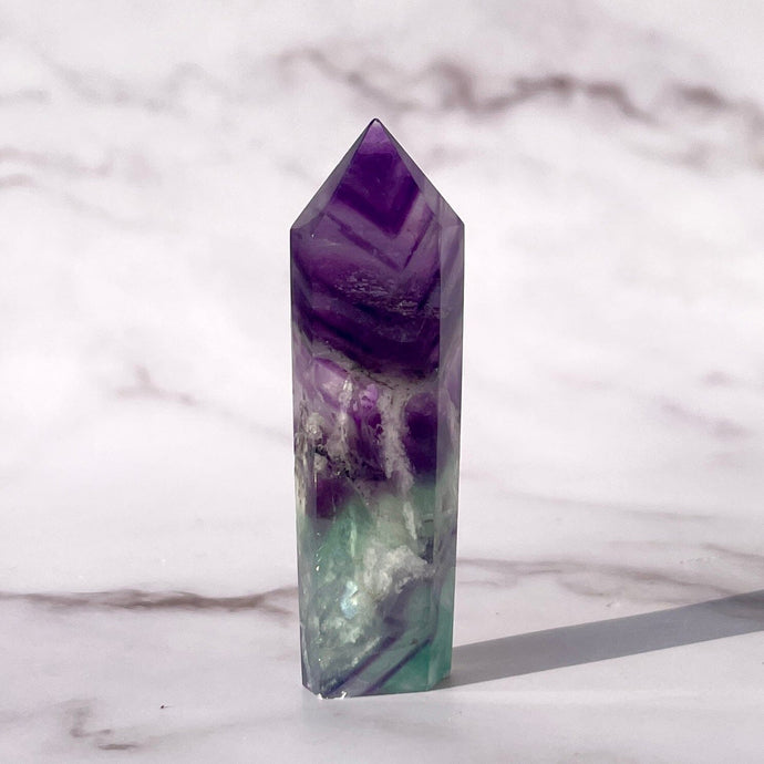 RAINBOW FLUORITE TOWER (O) The Crystal Avenues 