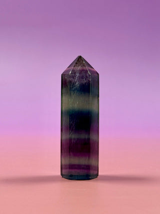 RAINBOW FLUORITE TOWER - SMALL (5) Tower The Crystal Avenues 