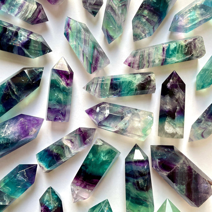 RAINBOW FLUORITE TOWER SMALL The Crystal Avenues 