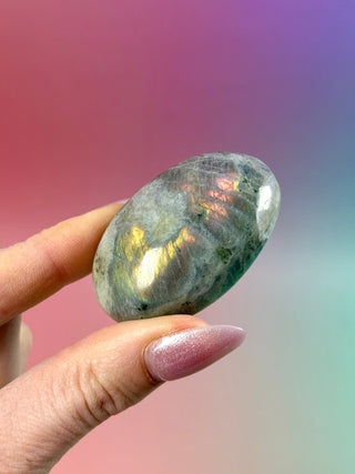 RAINBOW LABRADORITE PALM STONE (2) Palm stone The Crystal Avenues 