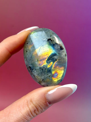 RAINBOW LABRADORITE PALM STONE (22) Palm stone The Crystal Avenues 
