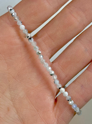 RAINBOW MOONSTONE FACET STRETCH BRACELET Bracelet The Crystal Avenues 