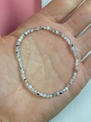 RAINBOW MOONSTONE FACET STRETCH BRACELET Bracelet The Crystal Avenues 