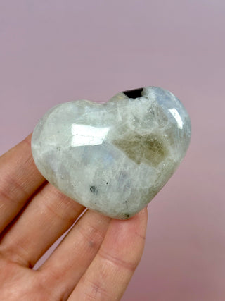 RAINBOW MOONSTONE HEART (1) Heart The Crystal Avenues 