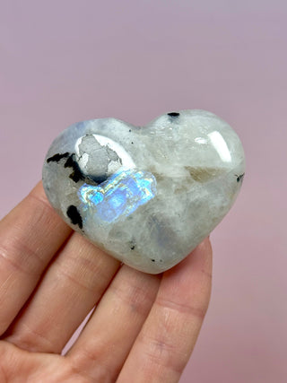 RAINBOW MOONSTONE HEART (1) Heart The Crystal Avenues 