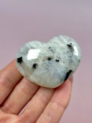 RAINBOW MOONSTONE HEART (2) Heart The Crystal Avenues 