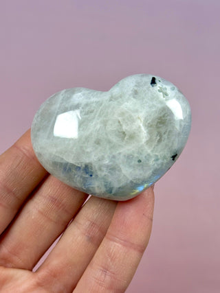 RAINBOW MOONSTONE HEART (2) Heart The Crystal Avenues 