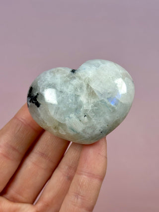 RAINBOW MOONSTONE HEART (4) Heart The Crystal Avenues 