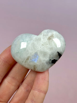RAINBOW MOONSTONE HEART (6) Heart The Crystal Avenues 