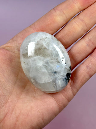 RAINBOW MOONSTONE PALM STONE (1) Palm stone The Crystal Avenues 