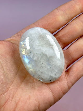 RAINBOW MOONSTONE PALM STONE (2) Palm stone The Crystal Avenues 