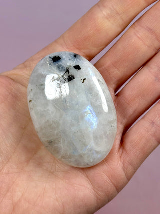 RAINBOW MOONSTONE PALM STONE (3) Palm stone The Crystal Avenues 