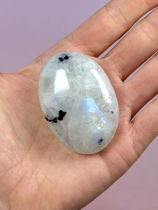 RAINBOW MOONSTONE PALM STONE (3) Palm stone The Crystal Avenues 
