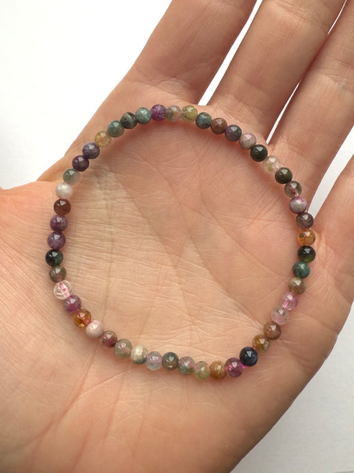 RAINBOW TOURMALINE BRACELET (4MM) Bracelet The Crystal Avenues 