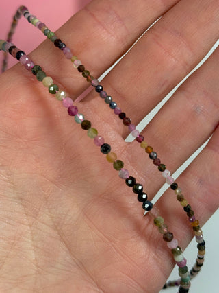 RAINBOW TOURMALINE FACET CHOKER NECKLACE - EXCLUSIVE Necklace The Crystal Avenues 