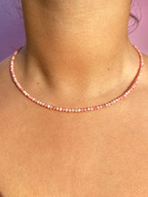 Load image into Gallery viewer, RHODOCHROSITE FACET CHOKER NECKLACE Necklace The Crystal Avenues 
