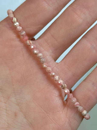 RHODOCHROSITE FACET STRETCH BRACELET Bracelet The Crystal Avenues 