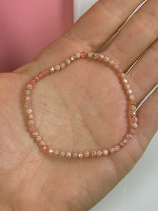 RHODOCHROSITE FACET STRETCH BRACELET Bracelet The Crystal Avenues 