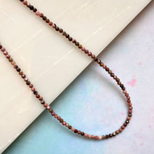 Load image into Gallery viewer, RHODONITE FACET CHOKER NECKLACE Bracelet The Crystal Avenues 
