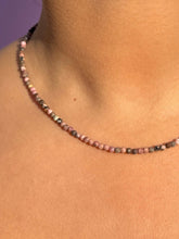 Indlæs billede til gallerivisning RHODONITE FACET CHOKER NECKLACE Necklace The Crystal Avenues 
