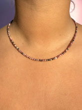 Indlæs billede til gallerivisning RHODONITE FACET CHOKER NECKLACE Necklace The Crystal Avenues 
