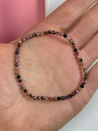RHODONITE FACET STRETCH BRACELET Bracelet The Crystal Avenues 
