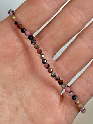 RHODONITE FACET STRETCH BRACELET Bracelet The Crystal Avenues 