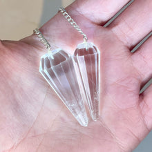 Load image into Gallery viewer, ROCK CRYSTAL PENDULUM Raw Crystal The Crystal Avenues 
