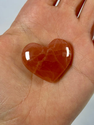 ROSE CALCITE HEART (1) The Crystal Avenues 