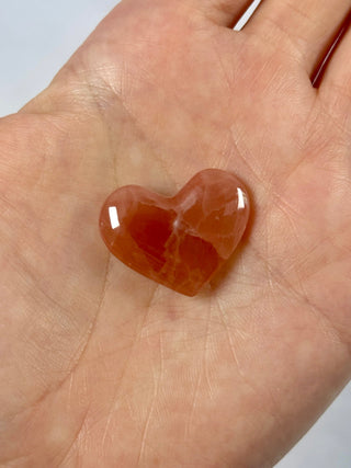 ROSE CALCITE HEART (11) The Crystal Avenues 