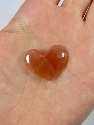 ROSE CALCITE HEART (11) The Crystal Avenues 