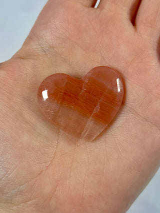 ROSE CALCITE HEART (3) The Crystal Avenues 