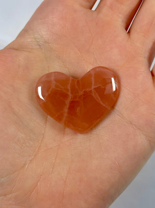 ROSE CALCITE HEART (4) The Crystal Avenues 