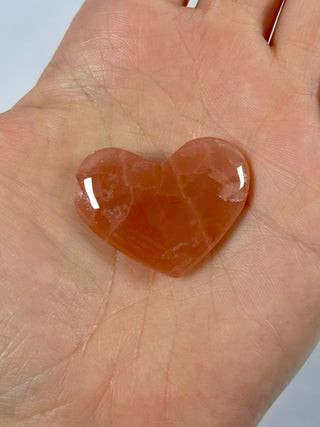 ROSE CALCITE HEART (4) The Crystal Avenues 