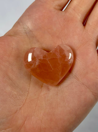 ROSE CALCITE HEART (5) The Crystal Avenues 