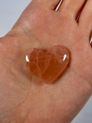 ROSE CALCITE HEART (5) The Crystal Avenues 