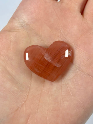 ROSE CALCITE HEART (6) The Crystal Avenues 